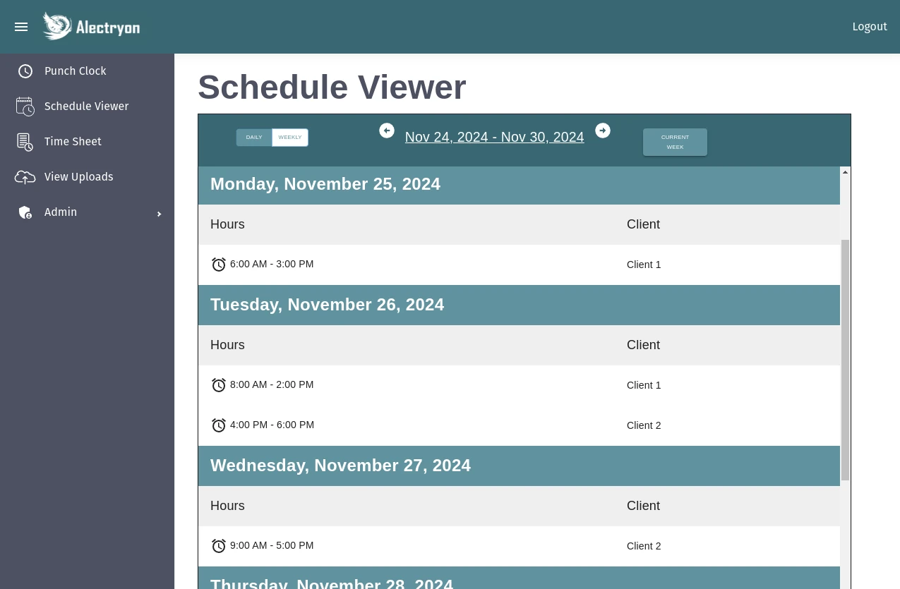 Schedule Viewer